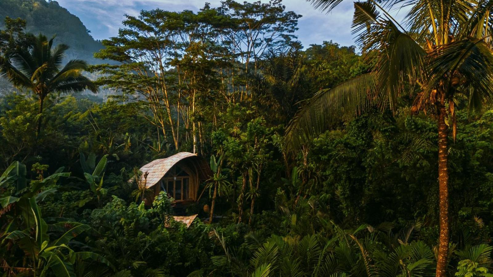 Вилла Arcada Bali Bamboo House Сидемен Экстерьер фото