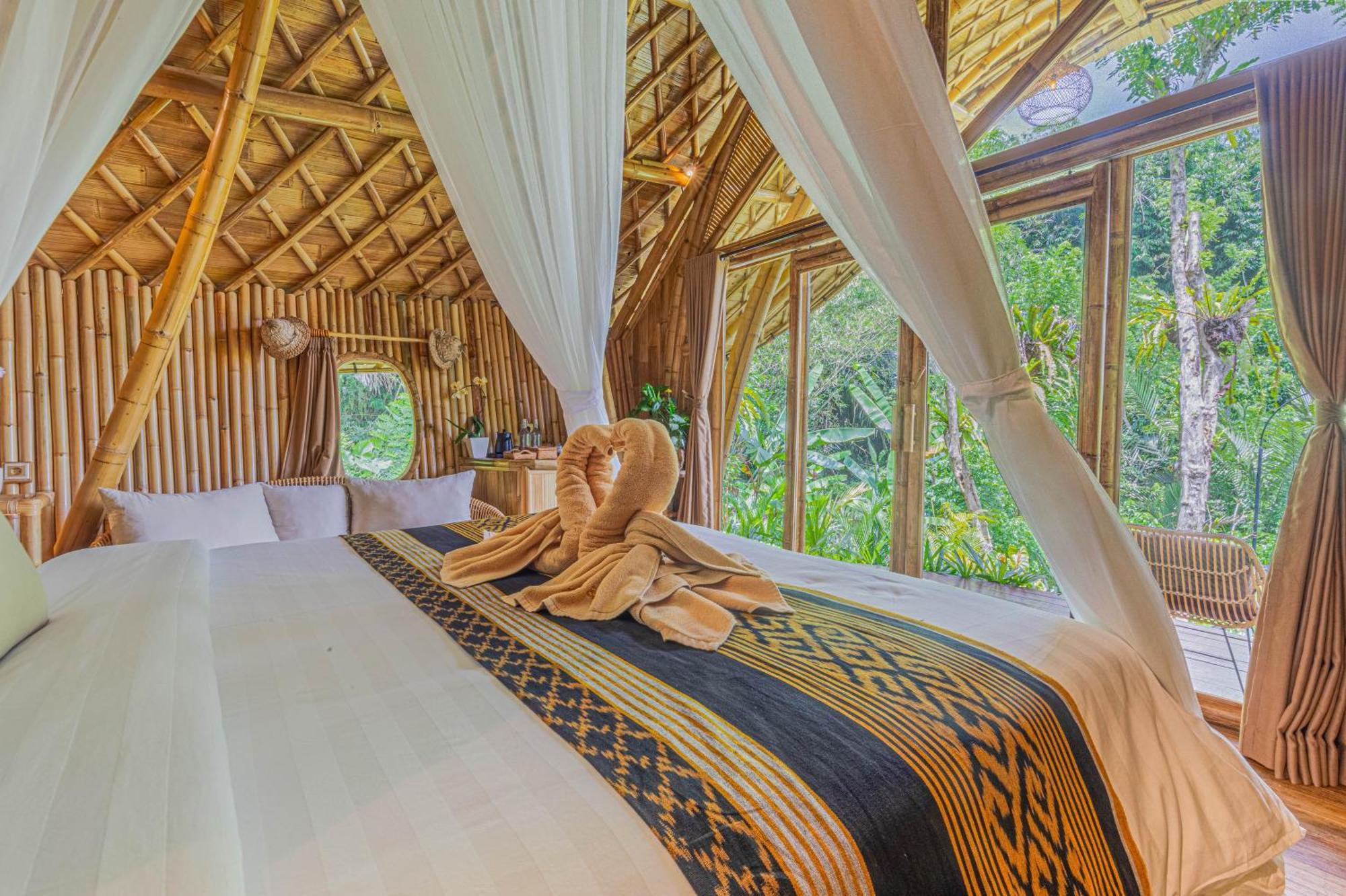 Вилла Arcada Bali Bamboo House Сидемен Экстерьер фото