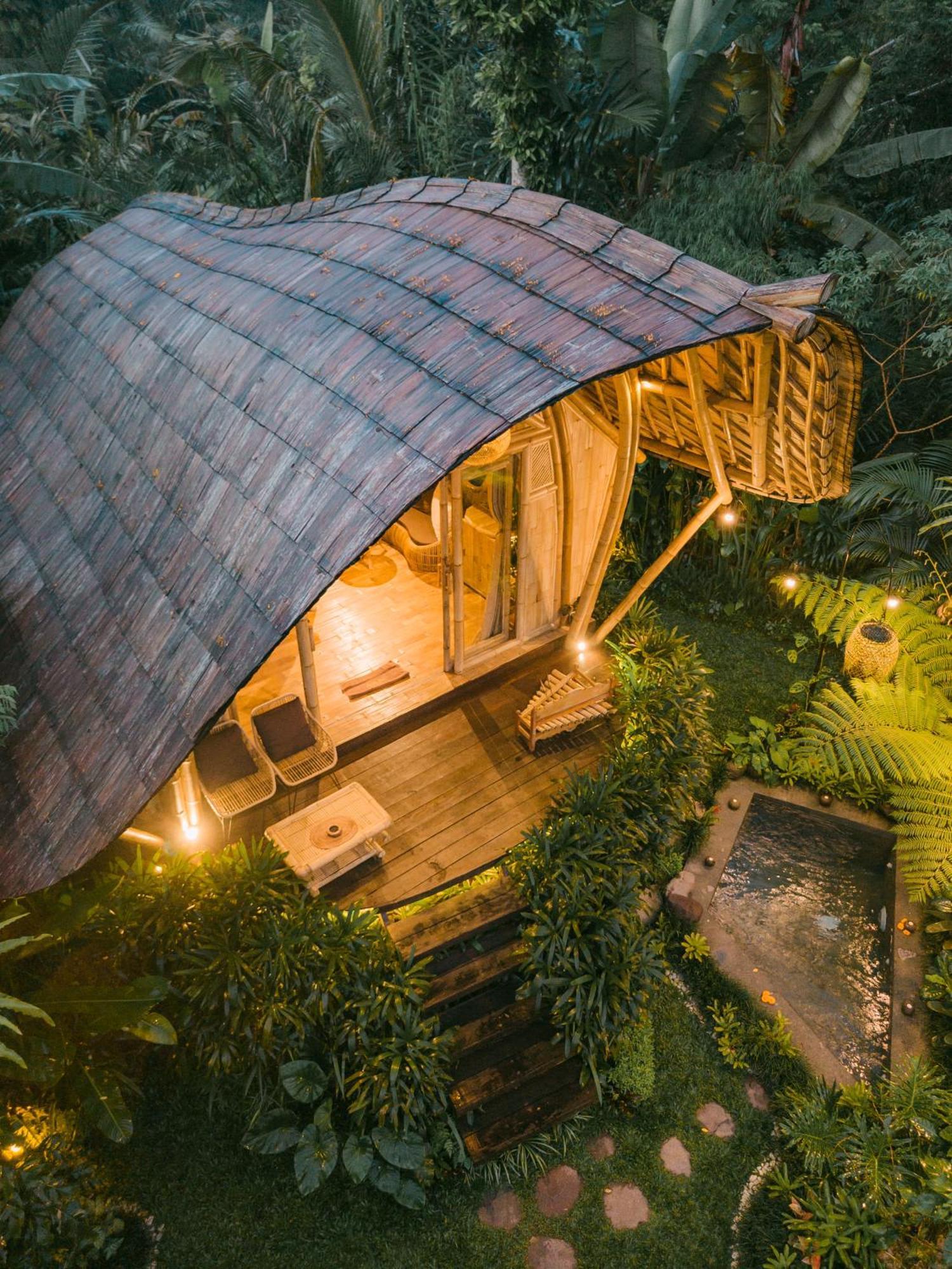 Вилла Arcada Bali Bamboo House Сидемен Экстерьер фото