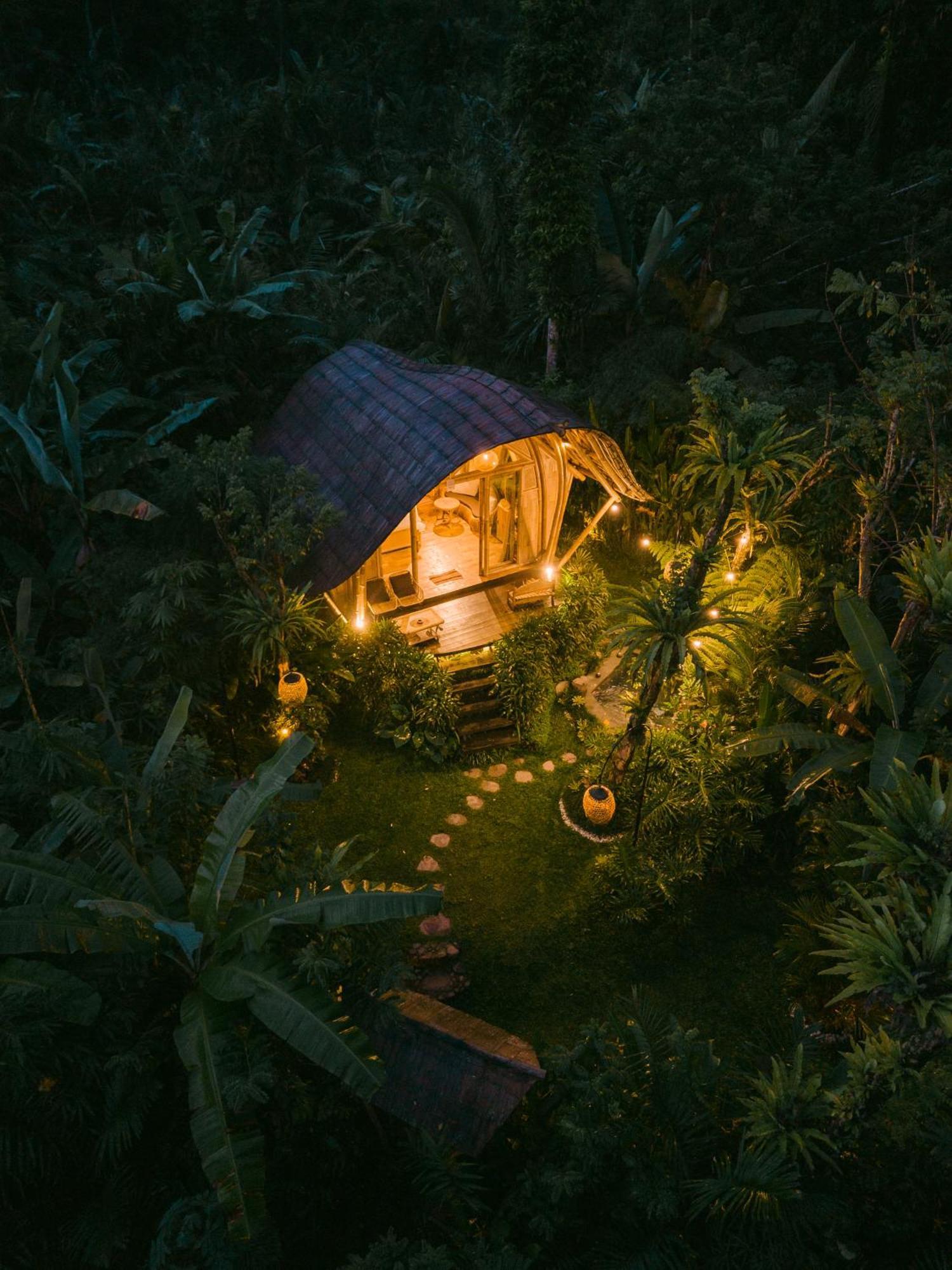 Вилла Arcada Bali Bamboo House Сидемен Экстерьер фото