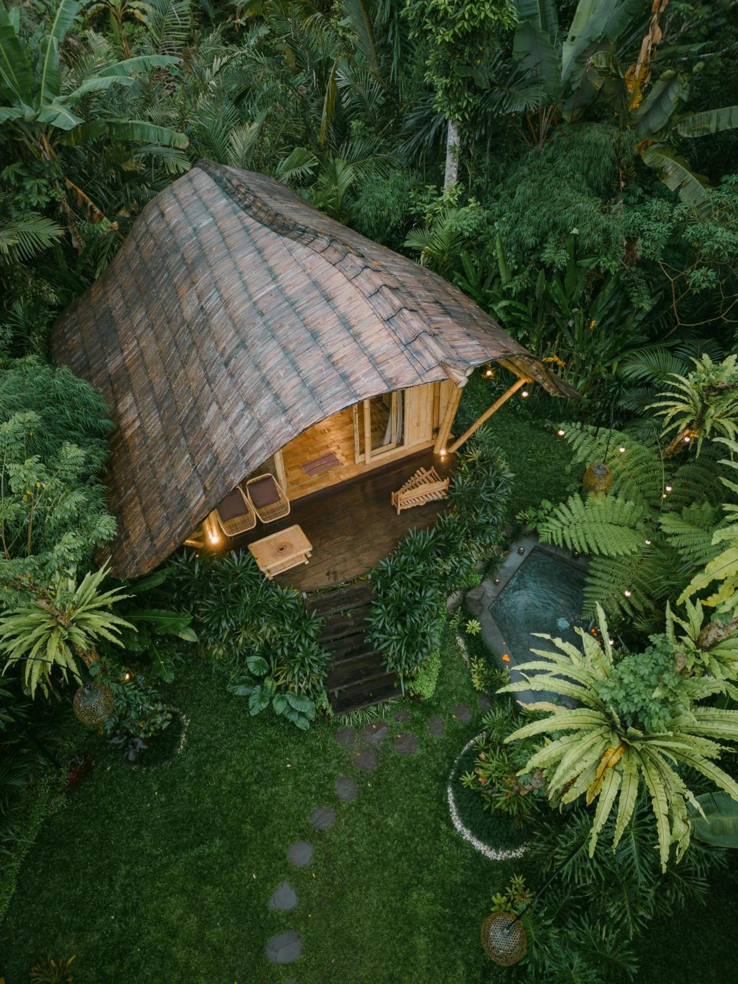 Вилла Arcada Bali Bamboo House Сидемен Экстерьер фото