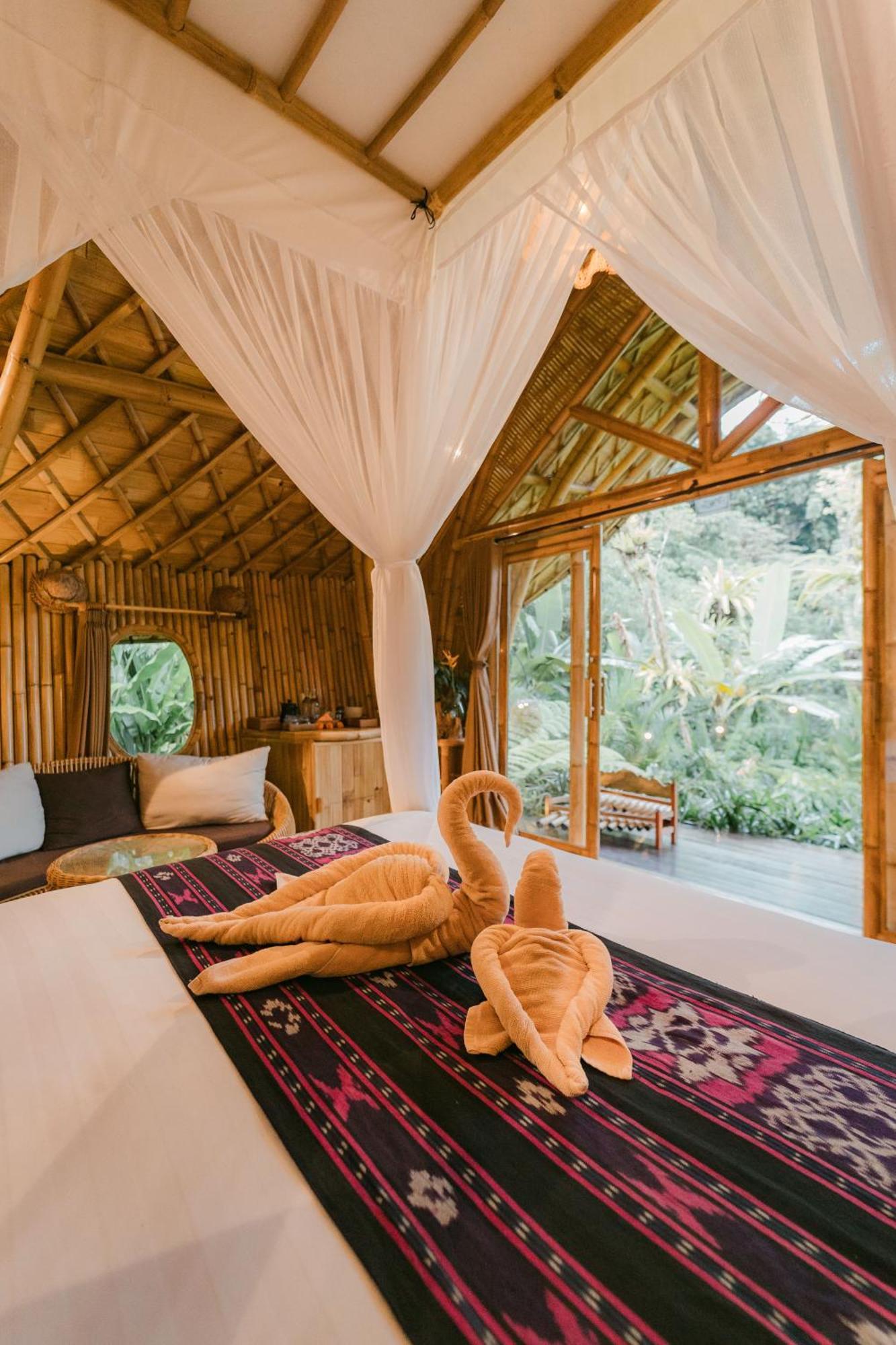 Вилла Arcada Bali Bamboo House Сидемен Экстерьер фото