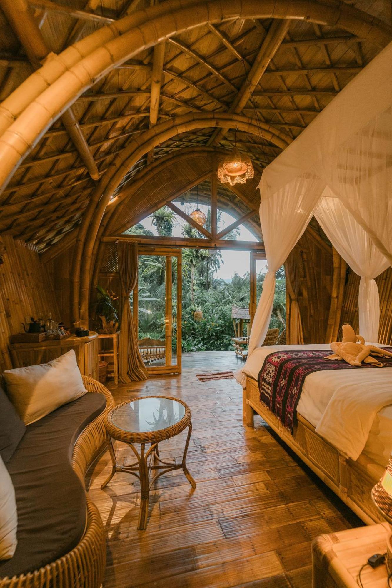 Вилла Arcada Bali Bamboo House Сидемен Экстерьер фото
