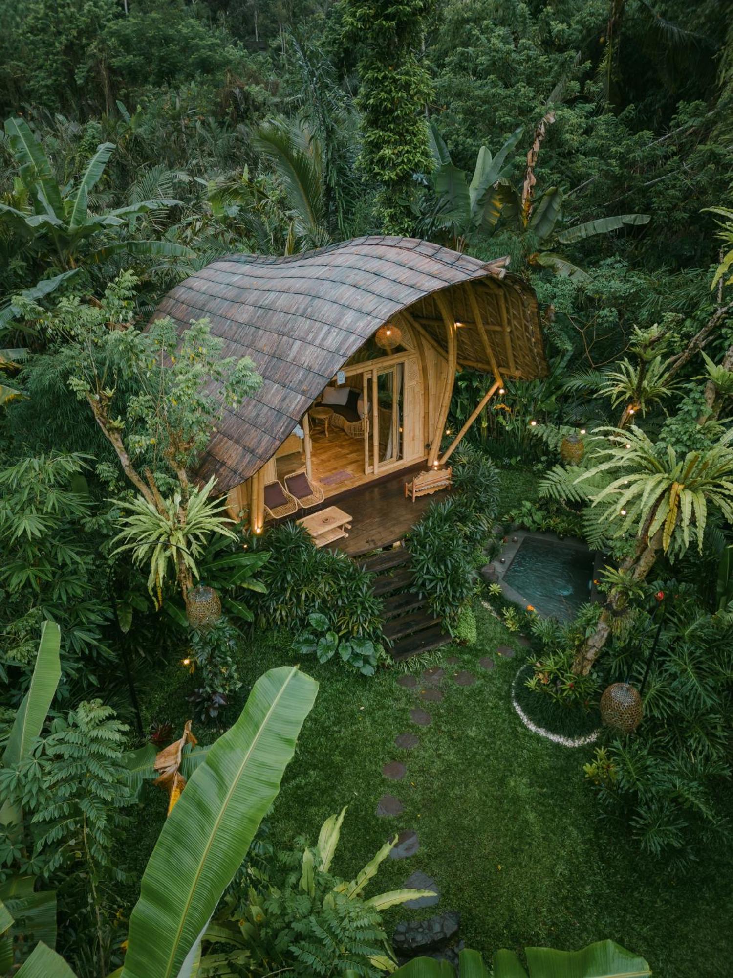 Вилла Arcada Bali Bamboo House Сидемен Экстерьер фото