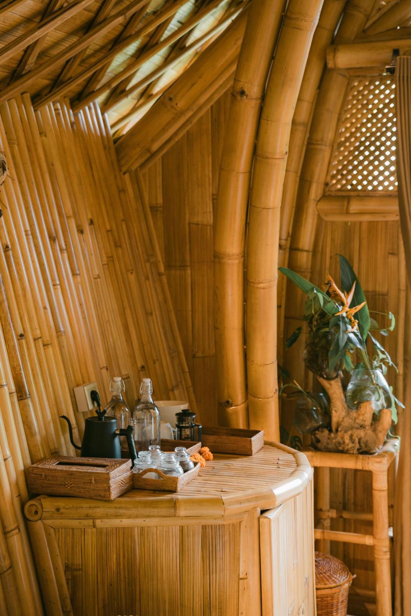 Вилла Arcada Bali Bamboo House Сидемен Экстерьер фото