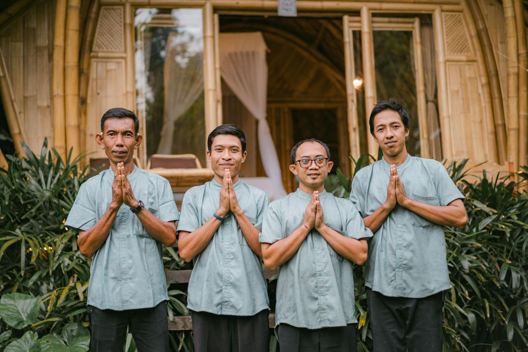 Вилла Arcada Bali Bamboo House Сидемен Экстерьер фото